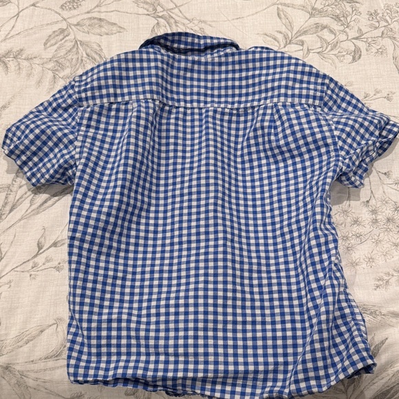 J. Crew Kids Blue and White Checkered Button Down Shirt - Picture 3 of 3